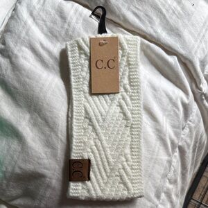 C.C Ivory Cable Knit Headband